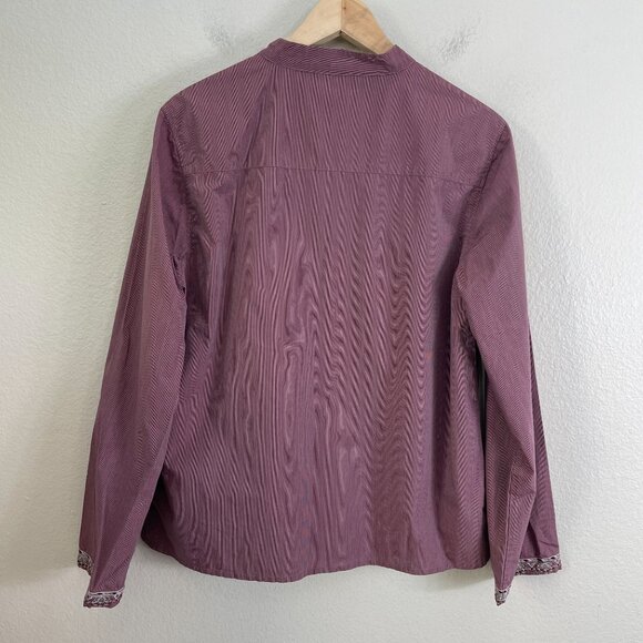Sundance Womens 14 Purple Embroidered Pullover Tunic Top Long Sleeve Shirt - Picture 10 of 10